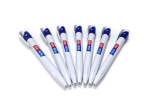 ручки белые с логотипом